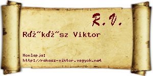 Rákász Viktor névjegykártya